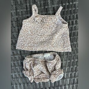 Organic brown floral set